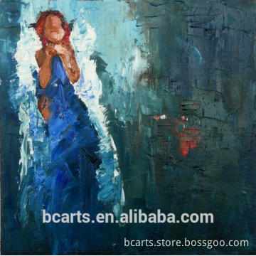 BC15-S0011 Impressionism Girl Painting From Da Fen Oil Painting Village